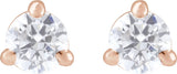 14K Gold Round Lab-Grown Diamond Cocktail-Style Stud Earrings - Rose Gold - view 2