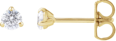 14K Gold Round Lab-Grown Diamond Cocktail-Style Stud Earrings - Yellow Gold