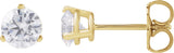 14K Gold Round Lab-Grown Diamond Stud Earrings - Yellow Gold