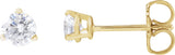14K Gold Round Lab-Grown Diamond Stud Earrings - Yellow Gold
