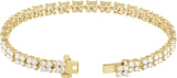 14K Gold Round Lab-Grown Diamond Line Bracelet – 5 1/3 CTW - Yellow Gold - view 3