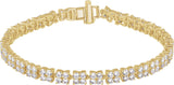 14K Gold Round Lab-Grown Diamond Line Bracelet – 5 1/3 CTW - Yellow Gold