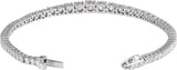 14K Gold Round Lab-Grown Diamond Line Bracelet – 6 CTW - White Gold - view 3
