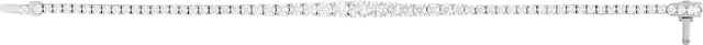 14K Gold Round Lab-Grown Diamond Line Bracelet – 6 CTW - White Gold - view 2