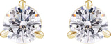 14K Gold Round Lab-Grown Diamond Cocktail-Style Stud Earrings - Yellow Gold - view 2