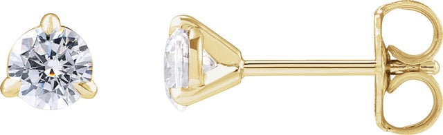14K Gold Round Lab-Grown Diamond Cocktail-Style Stud Earrings - Yellow Gold