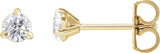 14K Gold Round Lab-Grown Diamond Cocktail-Style Stud Earrings - Yellow Gold