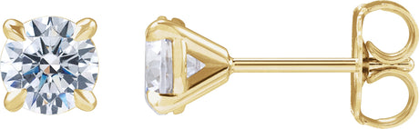 14K Gold Lab-Grown Diamond Round Cocktail-Style Stud Earrings - Yellow Gold