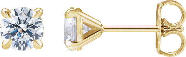 14K Gold Lab-Grown Diamond Round Cocktail-Style Stud Earrings - Yellow Gold