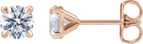 14K Gold Lab-Grown Diamond Round Cocktail-Style Stud Earrings - Rose Gold