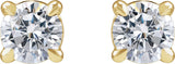 14K Gold Lab-Grown Diamond Round Cocktail-Style Stud Earrings - Yellow Gold - view 2