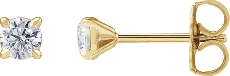 14K Gold Lab-Grown Diamond Round Cocktail-Style Stud Earrings - Yellow Gold