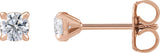 14K Gold Lab-Grown Diamond Round Cocktail-Style Stud Earrings - Rose Gold