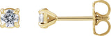 14K Gold Lab-Grown Diamond Round Cocktail-Style Stud Earrings - Yellow Gold