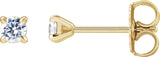 14K Gold Lab-Grown Diamond Round Cocktail-Style Stud Earrings - Yellow Gold
