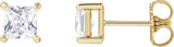14K Gold Square Lab-Grown Diamond Stud Earrings - Yellow Gold