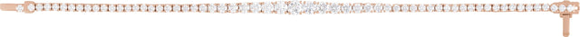 14K Gold Round Lab-Grown Diamond Line Bracelet – 6 CTW - Rose Gold - view 2