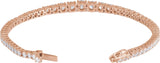 14K Gold Round Lab-Grown Diamond Line Bracelet – 6 CTW - Rose Gold - view 3