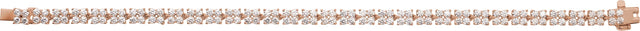 14K Gold Round Lab-Grown Diamond Line Bracelet – 5 1/3 CTW - Rose Gold - view 2