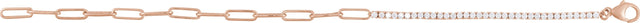 14K Gold Round Lab-Grown Diamond Line Bracelet – 1.9mm Stones - Rose Gold - view 5