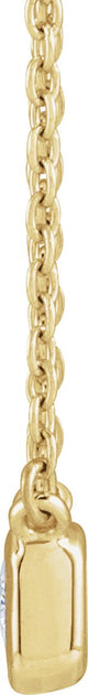 14K Gold Emerald Lab-Grown Diamond Necklace - Yellow Gold - view 2