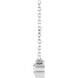 Platinum Round Natural Diamond Bezel-Set Solitaire Necklace - view 6