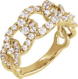 14K Gold Round Lab-Grown Diamond Ring – 2.1mm Stones - Yellow Gold