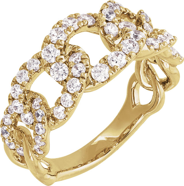 14K Gold Round Lab-Grown Diamond Ring – 2.1mm Stones - Yellow Gold