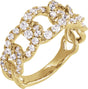14K Gold Round Lab-Grown Diamond Ring – 2.1mm Stones - Yellow Gold