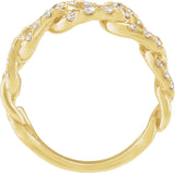 14K Gold Round Lab-Grown Diamond Ring – 2.1mm Stones - Yellow Gold - view 2