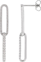 14K Gold Round Lab-Grown Diamond Earrings – 1.4mm Stones - White Gold