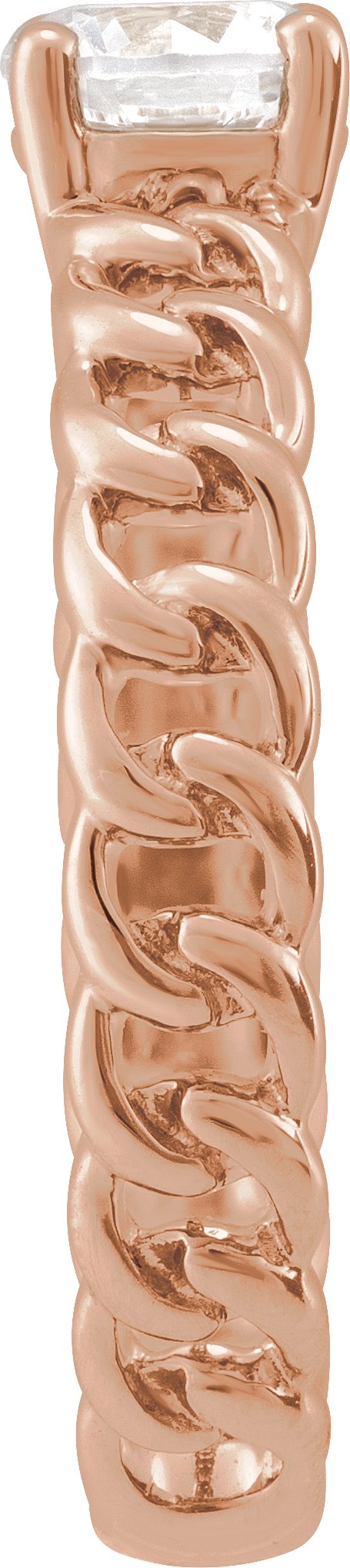 14K Gold Round Lab-Grown Diamond Ring - Rose Gold - view 2