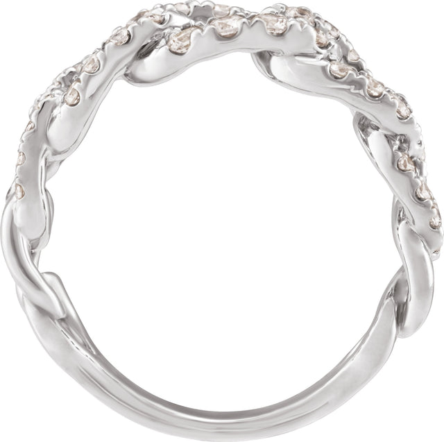 14K Gold Round Lab-Grown Diamond Ring – 2.1mm Stones - White Gold - view 2