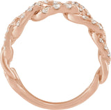 14K Gold Round Lab-Grown Diamond Ring – 2.1mm Stones - Rose Gold - view 2