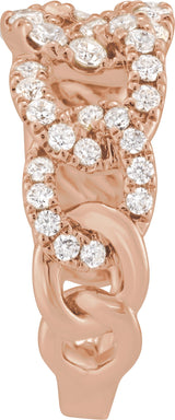 14K Gold Round Lab-Grown Diamond Ring – 2.1mm Stones - Rose Gold - view 3