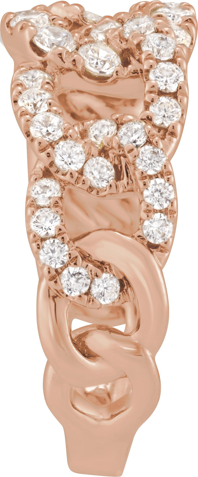 14K Gold Round Lab-Grown Diamond Ring – 2.1mm Stones - Rose Gold - view 3