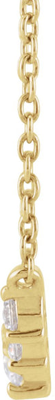 14K Gold Round Lab-Grown Diamond Graduated Necklace – 1/3 CTW - Yellow Gold - view 2