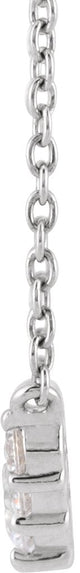 14K Gold Round Lab-Grown Diamond Graduated Necklace – 1/3 CTW - White Gold - view 2