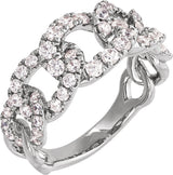 14K Gold Round Lab-Grown Diamond Ring – 2.1mm Stones - White Gold