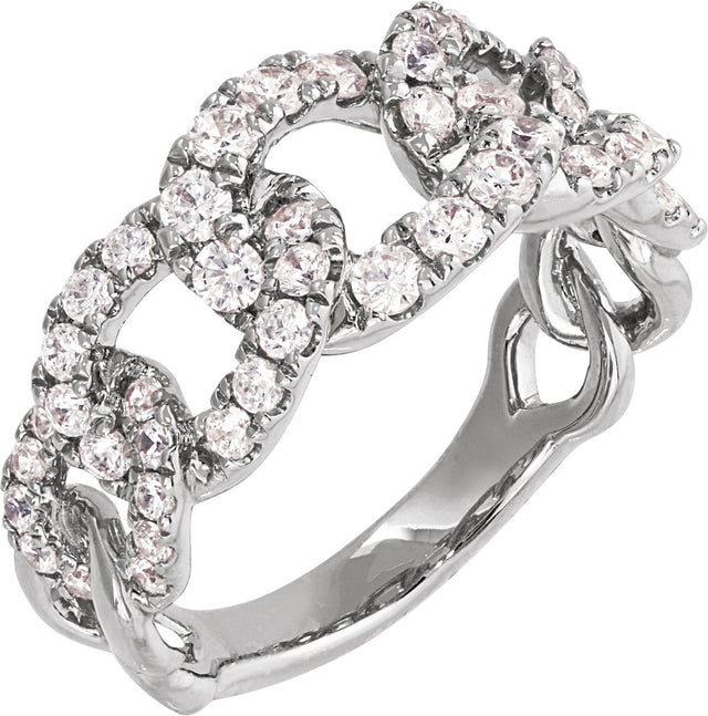 14K Gold Round Lab-Grown Diamond Ring – 2.1mm Stones - White Gold