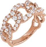 14K Gold Round Lab-Grown Diamond Ring – 2.1mm Stones - Rose Gold