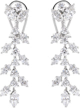 14K Gold Marquise Lab-Grown Diamond Earrings - White Gold - view 2