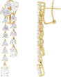 14K Gold Pear Lab-Grown Diamond Dangle Earrings - Yellow Gold