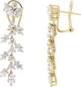 14K Gold Marquise Lab-Grown Diamond Earrings - Yellow Gold