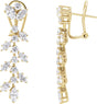 14K Gold Marquise Lab-Grown Diamond Earrings - Yellow Gold