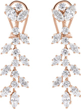 14K Gold Marquise Lab-Grown Diamond Earrings - Rose Gold - view 2