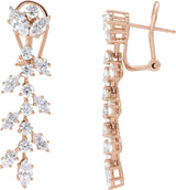 14K Gold Marquise Lab-Grown Diamond Earrings - Rose Gold