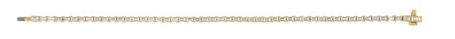 14K Gold Emerald Lab-Grown Diamond Line Bracelet - Yellow Gold - view 3