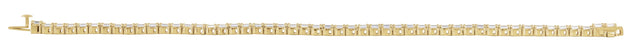 14K Gold Emerald Lab-Grown Diamond Line Bracelet - Yellow Gold - view 4