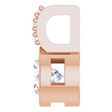 14K Gold Round Lab-Grown Diamond Accented Bezel-Set Pendant - Rose Gold - view 6
